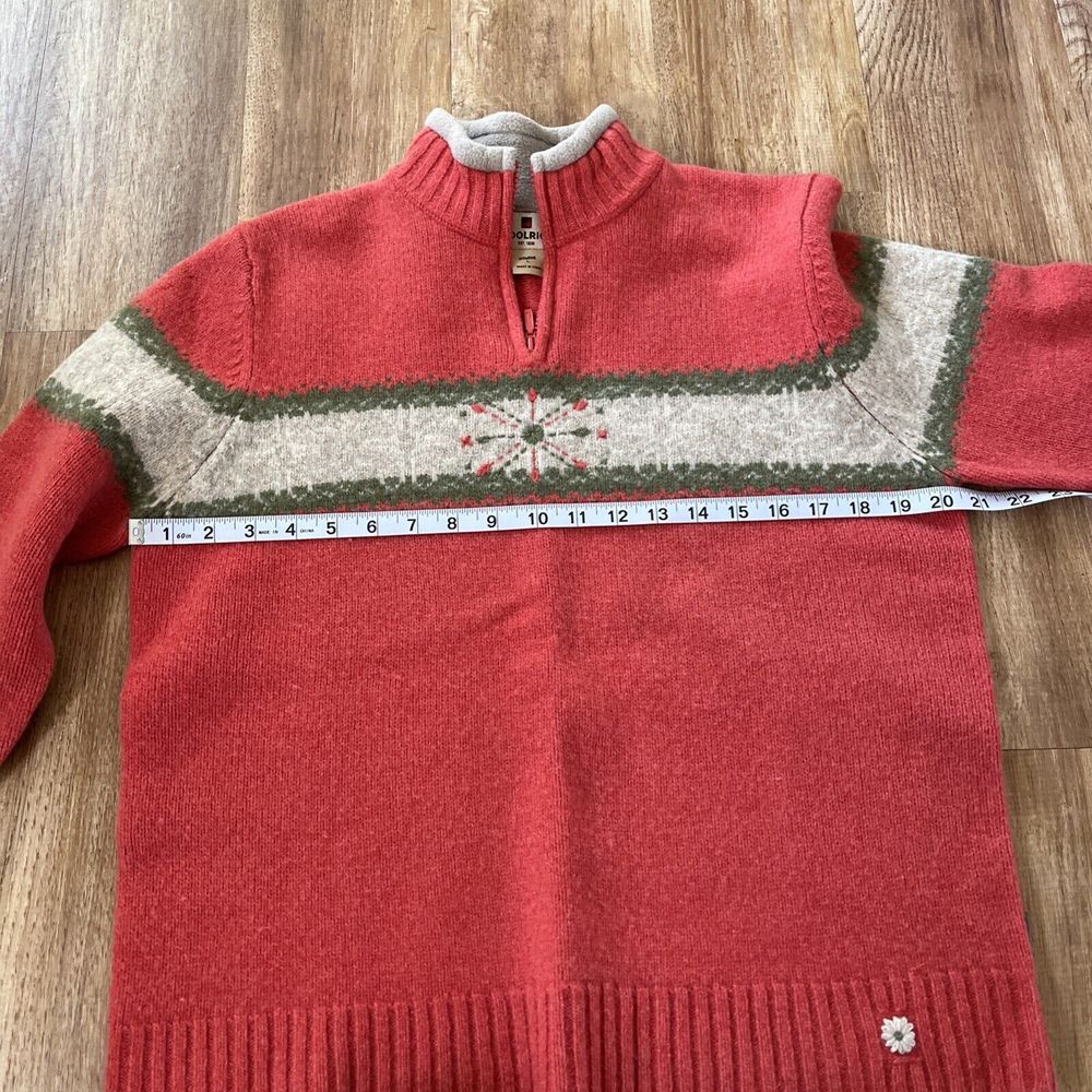 Woolrich Lambswool Sweater Winter Coral Heather Pullover Women's size‎ Large - Picture 6 of 7